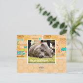 Glückliche Katze, aus Glück Postkarte (Stehend Vorderseite)