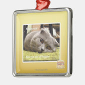 Glückliche Katze, aus glücklichem heraus Silbernes Ornament (Links)
