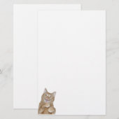 Glückliche Katze Briefpapier (Vorne/Hinten)