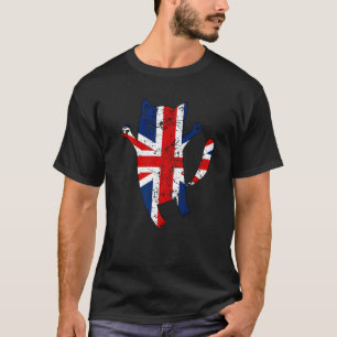 Glückliche Katze Britische Vereinigtes Königreich  T-Shirt