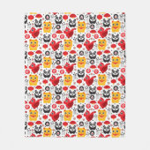 Glückliche Katze, Drache und Panda der China Fleecedecke (Vorderseite)