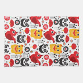 Glückliche Katze, Drache und Panda der China Handtuch (Horizontal)