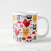 Glückliche Katze, Drache und Panda der China Jumbo-Tasse (Rechts)