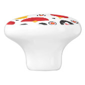 Glückliche Katze, Drache und Panda der China Keramikknauf (Seitenansicht)