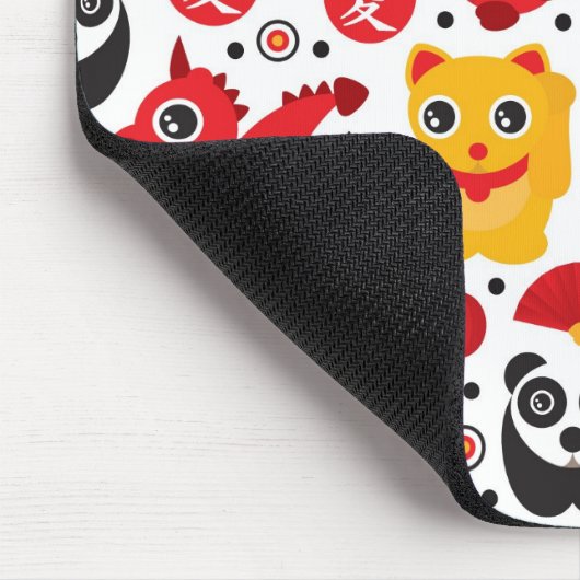 Glückliche Katze, Drache und Panda der China Mousepad (Ecke)