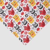 Glückliche Katze, Drache und Panda der China Seidenpapier (Ausschnitt)