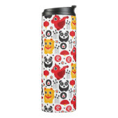 Glückliche Katze, Drache und Panda der China Thermosbecher (Nach links gedreht)