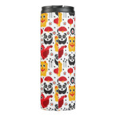 Glückliche Katze, Drache und Panda der China Thermosbecher (Rückseite)
