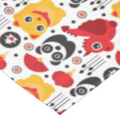 Glückliche Katze, Drache und Panda der China Tischdecke (Schrägansicht)