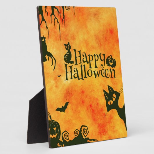 glückliche Katze Fotoplatte (Seite)