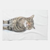 Glückliche Katze Geschirrtuch (Horizontal)