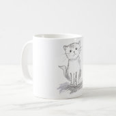 Glückliche Katze Kaffeetasse (Vorderseite Links)