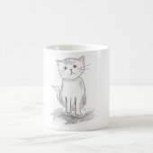 Glückliche Katze Kaffeetasse (Mittel)