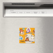 Glückliche Katze Magnet Goldfarben (In Situ (Geschirrspüler))