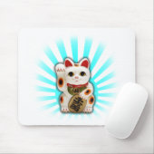 Glückliche Katze (Maneki-neko) Mousepad (Mit Mouse)