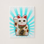 Glückliche Katze (Maneki-neko) Puzzle (Vertikal)