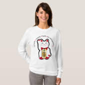 Glückliche Katze - Maneki Neko T-Shirt (Vorne ganz)