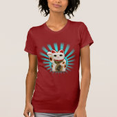 Glückliche Katze (Maneki-neko) T-Shirt (Vorderseite)