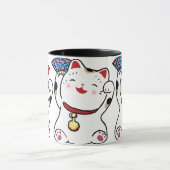 Glückliche Katze Maneki Neko Tasse (Zentrum)