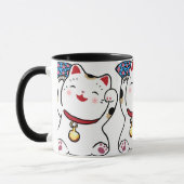 Glückliche Katze Maneki Neko Tasse (Links)