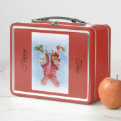 glückliche Katze Metall Brotdose (Beispiel)