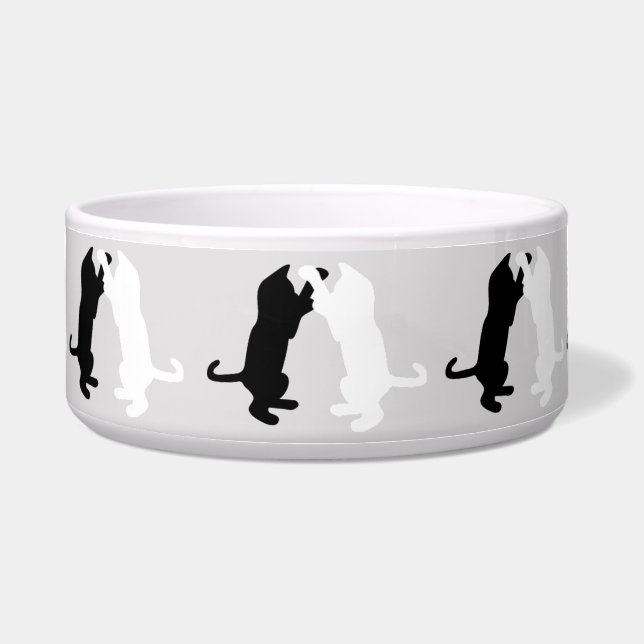 glückliche Katze Napf (Vorderseite)