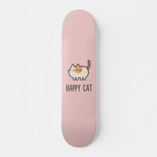Glückliche Katze Skateboard (Vorne)