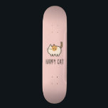 Glückliche Katze Skateboard<br><div class="desc">` Entwurf glücklicher Katze',  durch kühle Krake. Sagen Sie hallo zur glücklichsten Katze in der Stadt. Dieser niedliche Gefährte lässt jeder lächeln!</div>