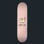 Glückliche Katze Skateboard<br><div class="desc">` Entwurf glücklicher Katze',  durch kühle Krake. Sagen Sie hallo zur glücklichsten Katze in der Stadt. Dieser niedliche Gefährte lässt jeder lächeln!</div>