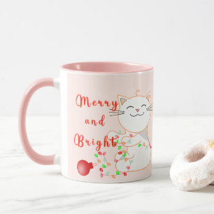 Glückliche Katze spielt mit LED-Licht   Süße Weihn Tasse