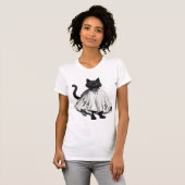 glückliche Katze T-Shirt (Vorne ganz)