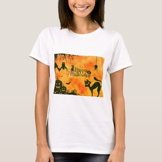 glückliche Katze T-Shirt (Vorderseite)