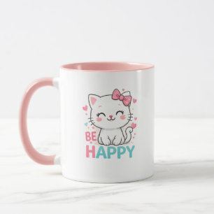 Glückliche Katze Tasse