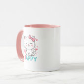 Glückliche Katze Tasse (Vorderseite Links)