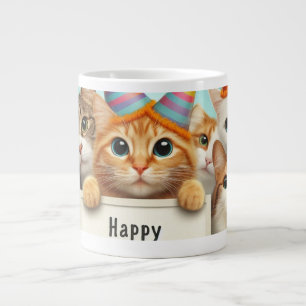 Glückliche Katze Tasse
