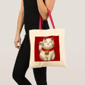 Glückliche Katze Tragetasche (Vorderseite (Produkt))