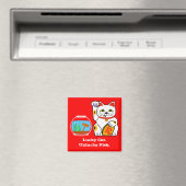 Glückliche Katze. Unglücksfisch Magnet (In Situ (Geschirrspüler))