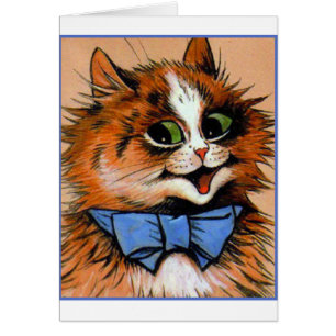 Glückliche Katze (Vintages Bild)