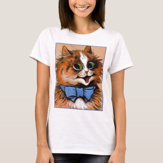 Glückliche Katze (Vintages Bild) T-Shirt (Vorderseite)