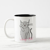 Glückliche Katze Zwei-Ton Tasse (Links)