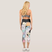 Glückliche Katzen Capri Leggings (Rückseite)