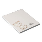 Glückliche Katzen Creme Notizblock (angewinkelt)