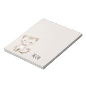 Glückliche Katzen Creme Notizblock (Rotiert)