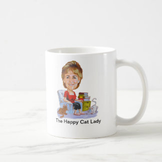 Glückliche Katzen-Dame Mug Kaffeetasse
