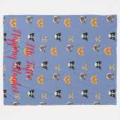 Glückliche Katzen-Köpfe - wählen Sie Ihre Farbe Fleecedecke (Vorderseite (Horizontal))