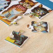 glückliche Katzen Puzzle (Seite)