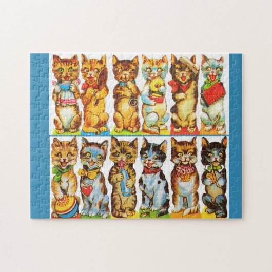 glückliche Katzen Puzzle (Horizontal)