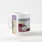 Glückliche Katzen-Tasse Kaffeetasse (Vorderseite Links)