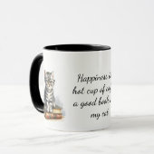 Glückliche Katzenliebhaber Tasse (Vorderseite Links)
