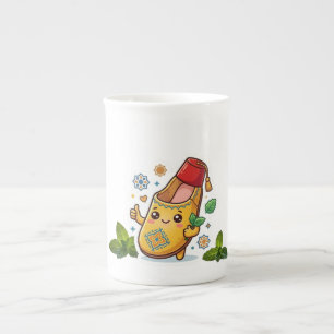 Glückliche Kawaii Marokkanische Balgha - Tradition Porzellantasse